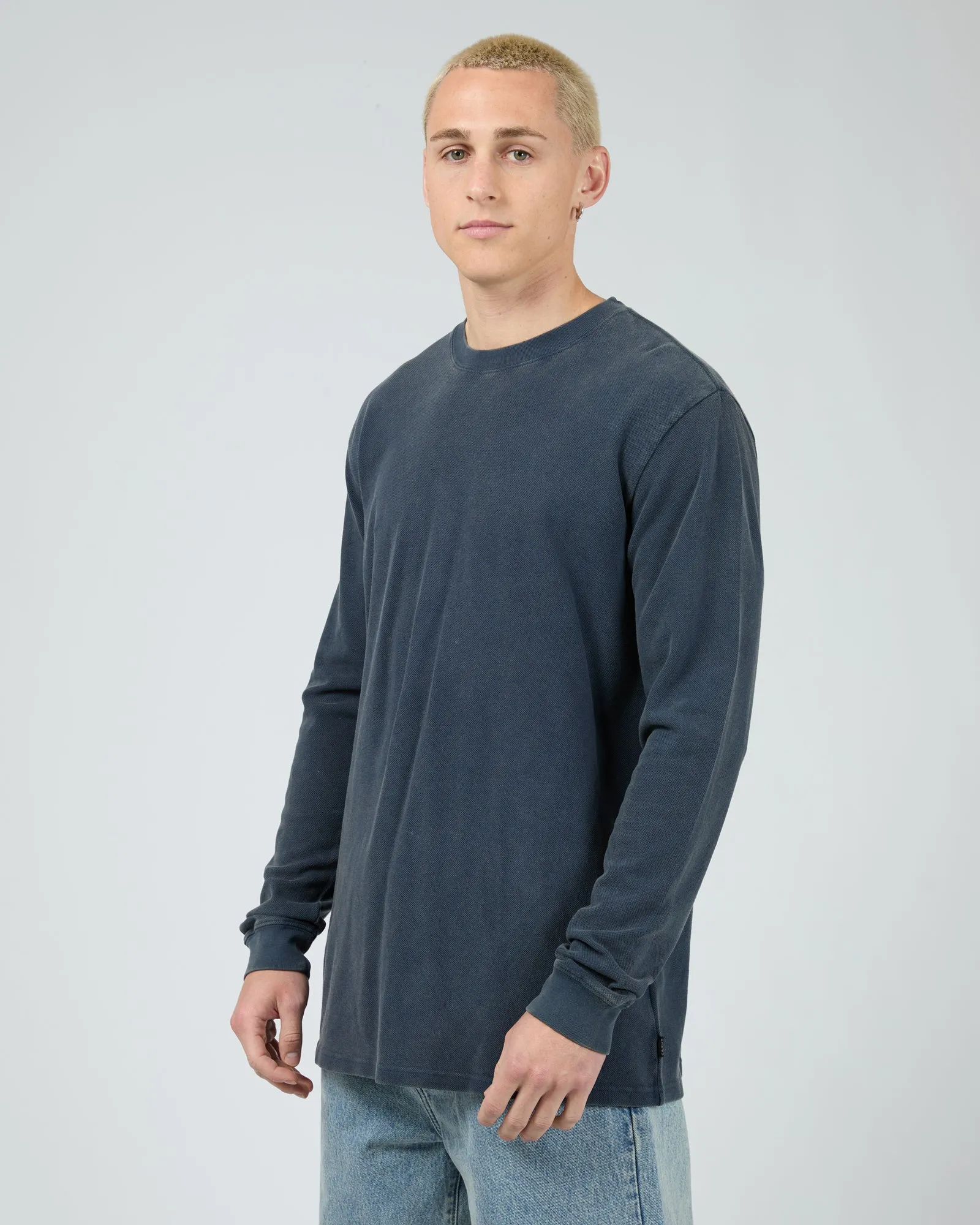 Pique Long Sleeve Navy