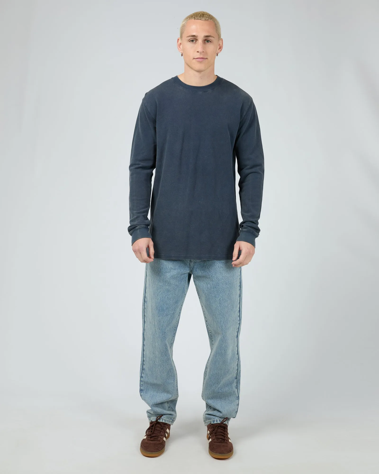 Pique Long Sleeve Navy