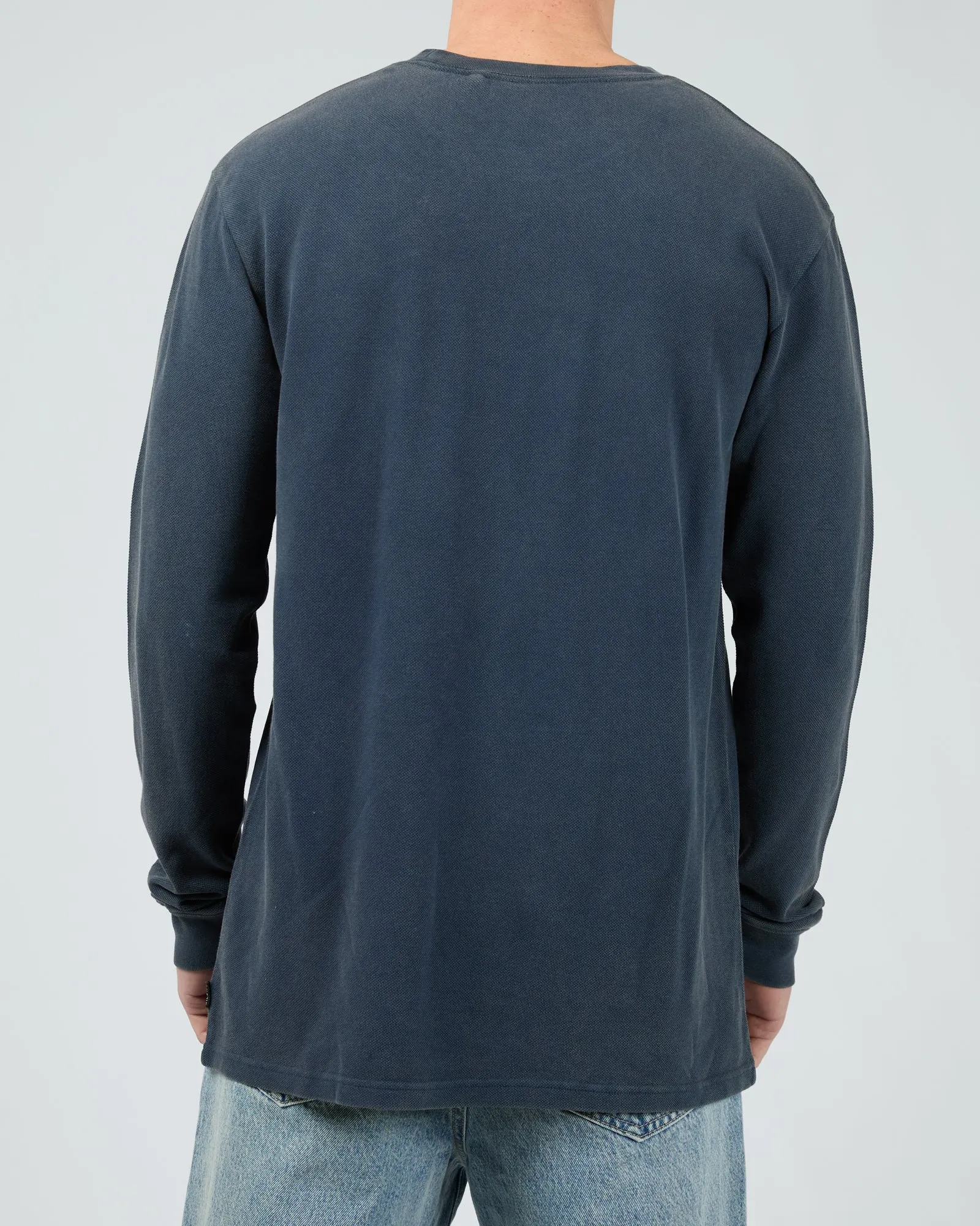 Pique Long Sleeve Navy