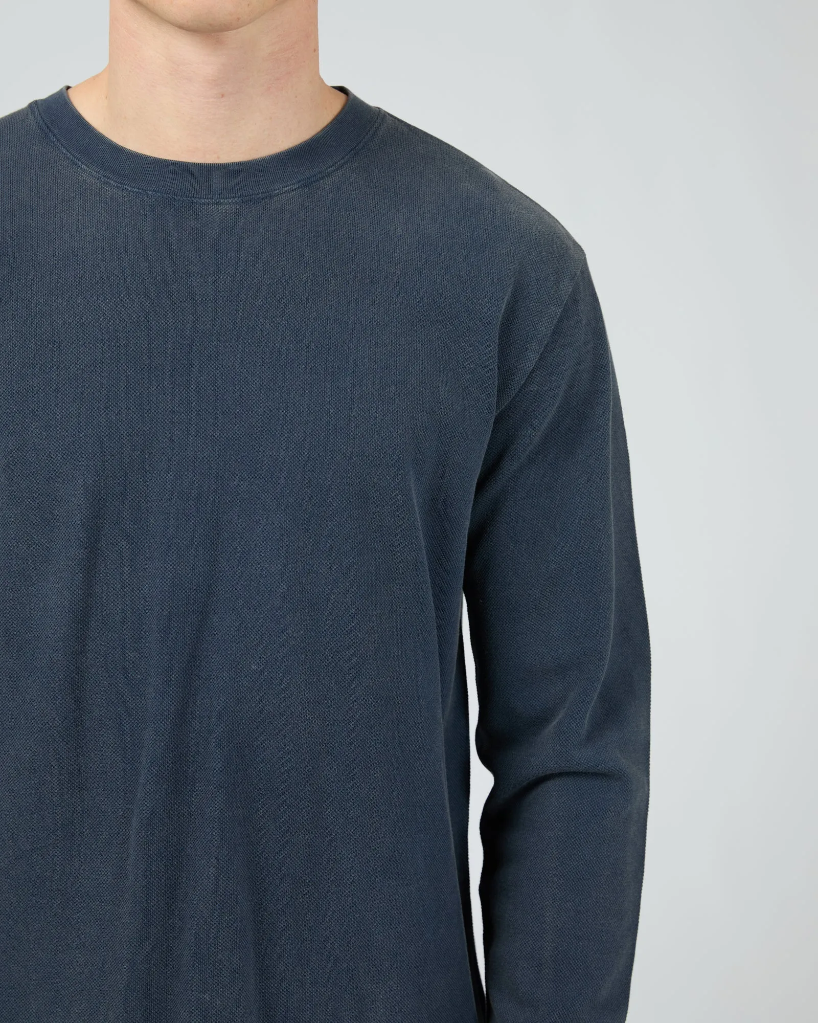 Pique Long Sleeve Navy