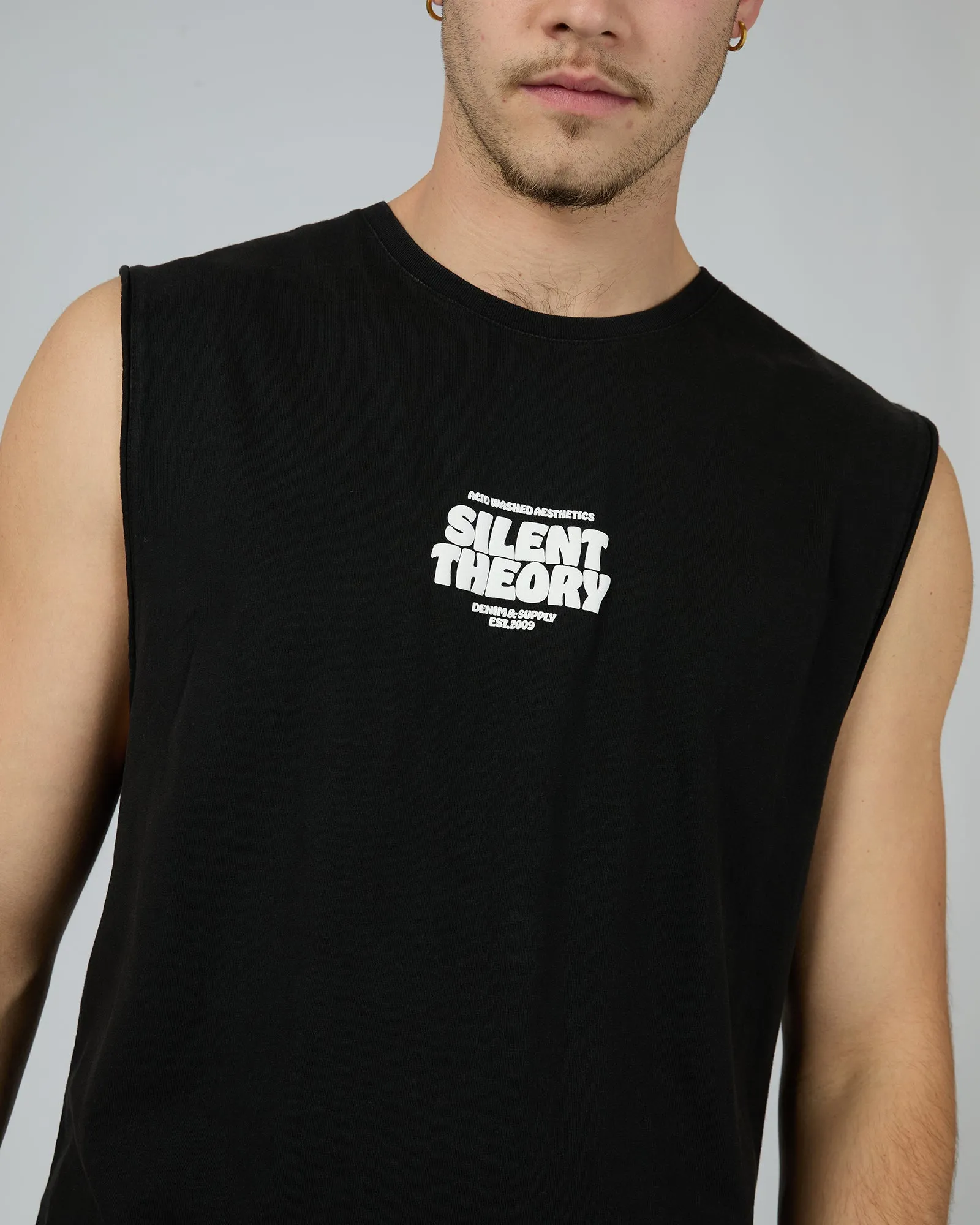Puffed Muscle Washed Black