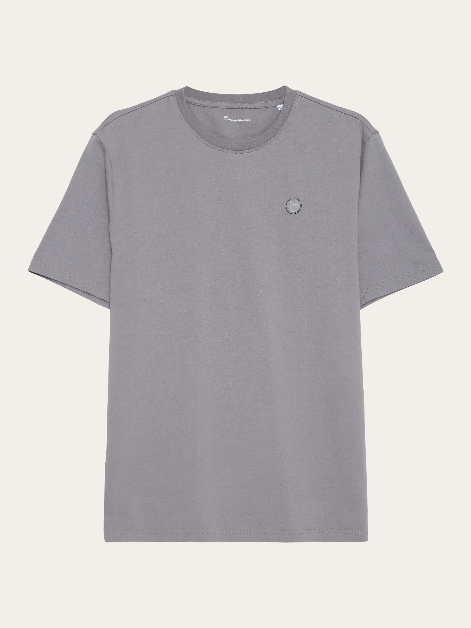 Regular fit Badge t-shirt - Sharkskin Knowledge Cotton