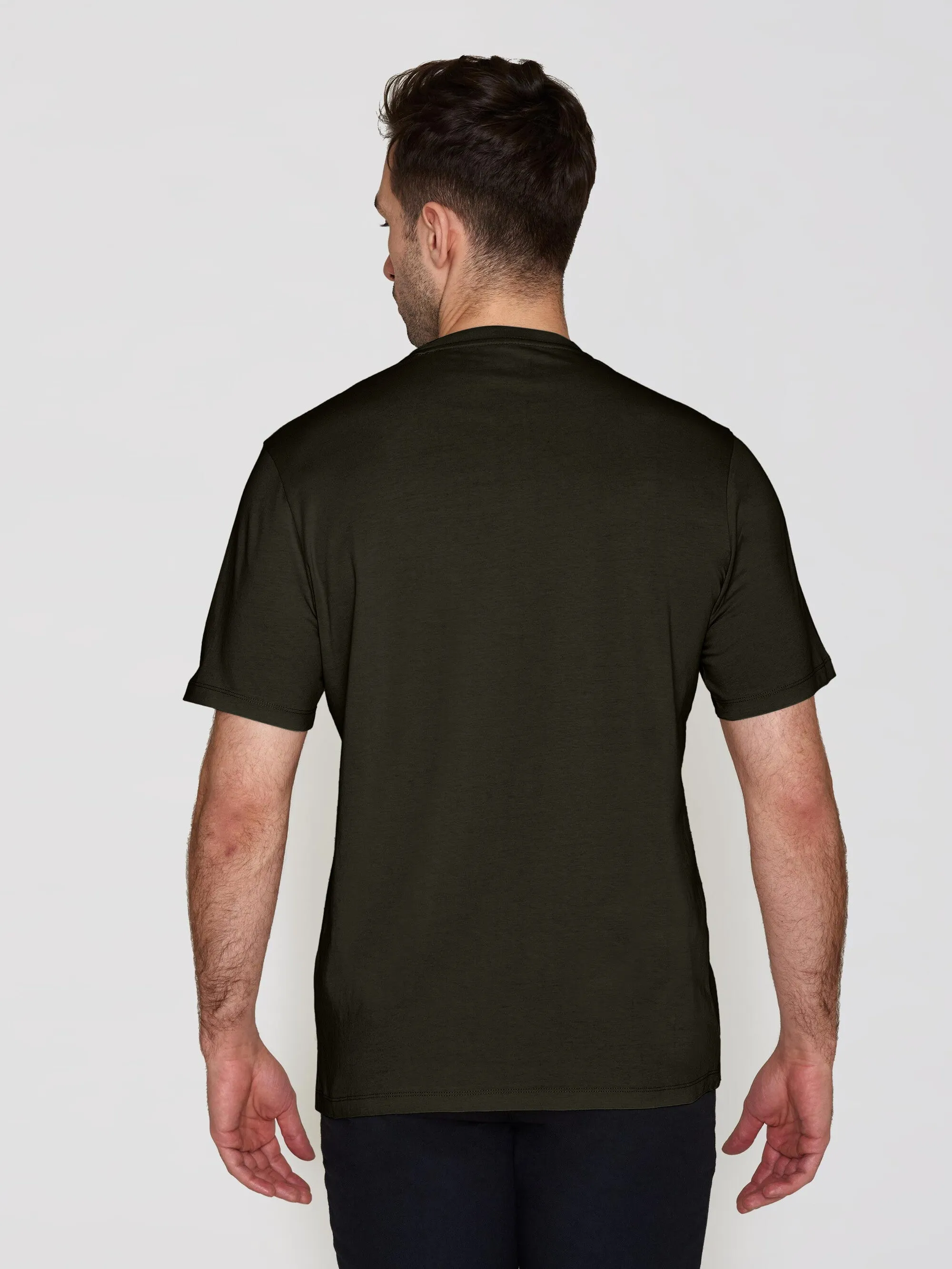 Regular fit Basic tee - Green melange Knowledge Cotton