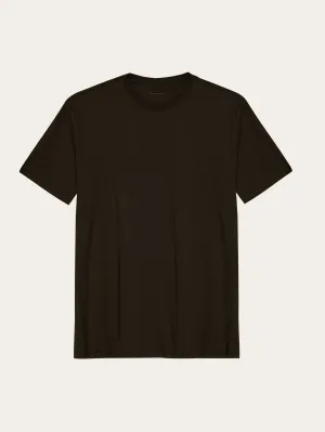 Regular fit Basic tee - Green melange Knowledge Cotton
