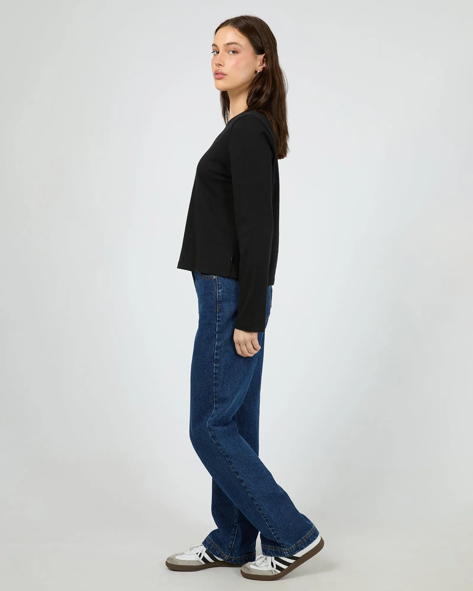 Regular Long Sleeve Tee Black