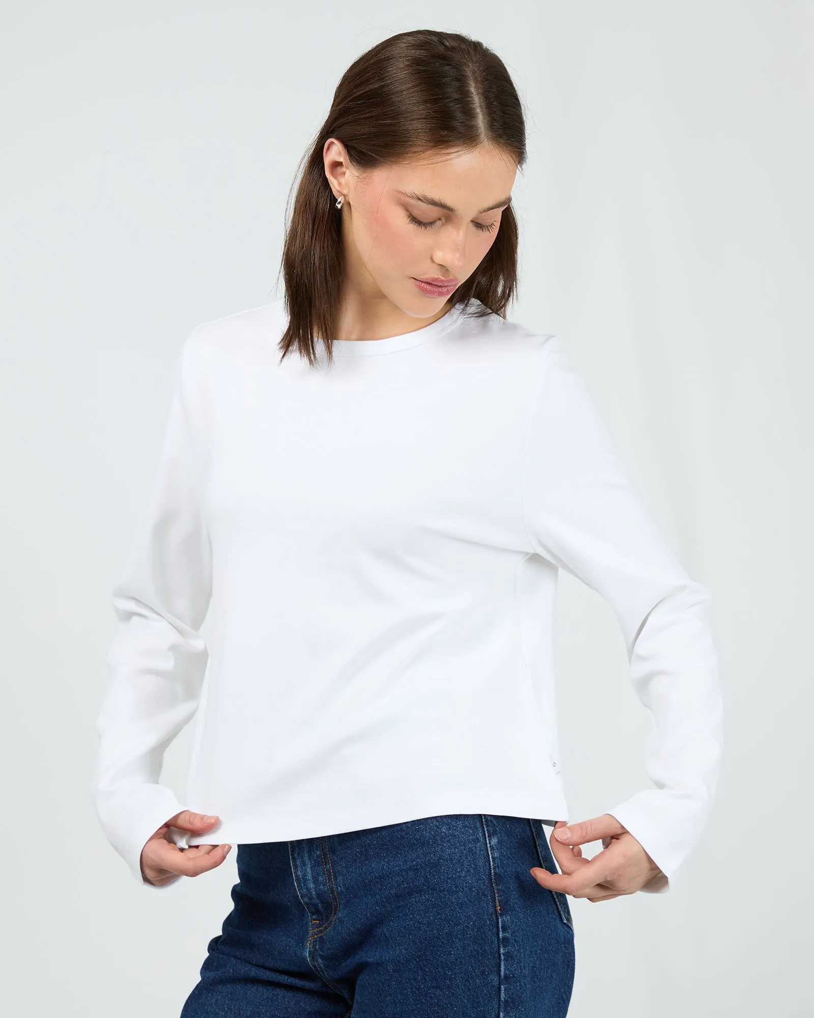 Regular Long Sleeve Tee White