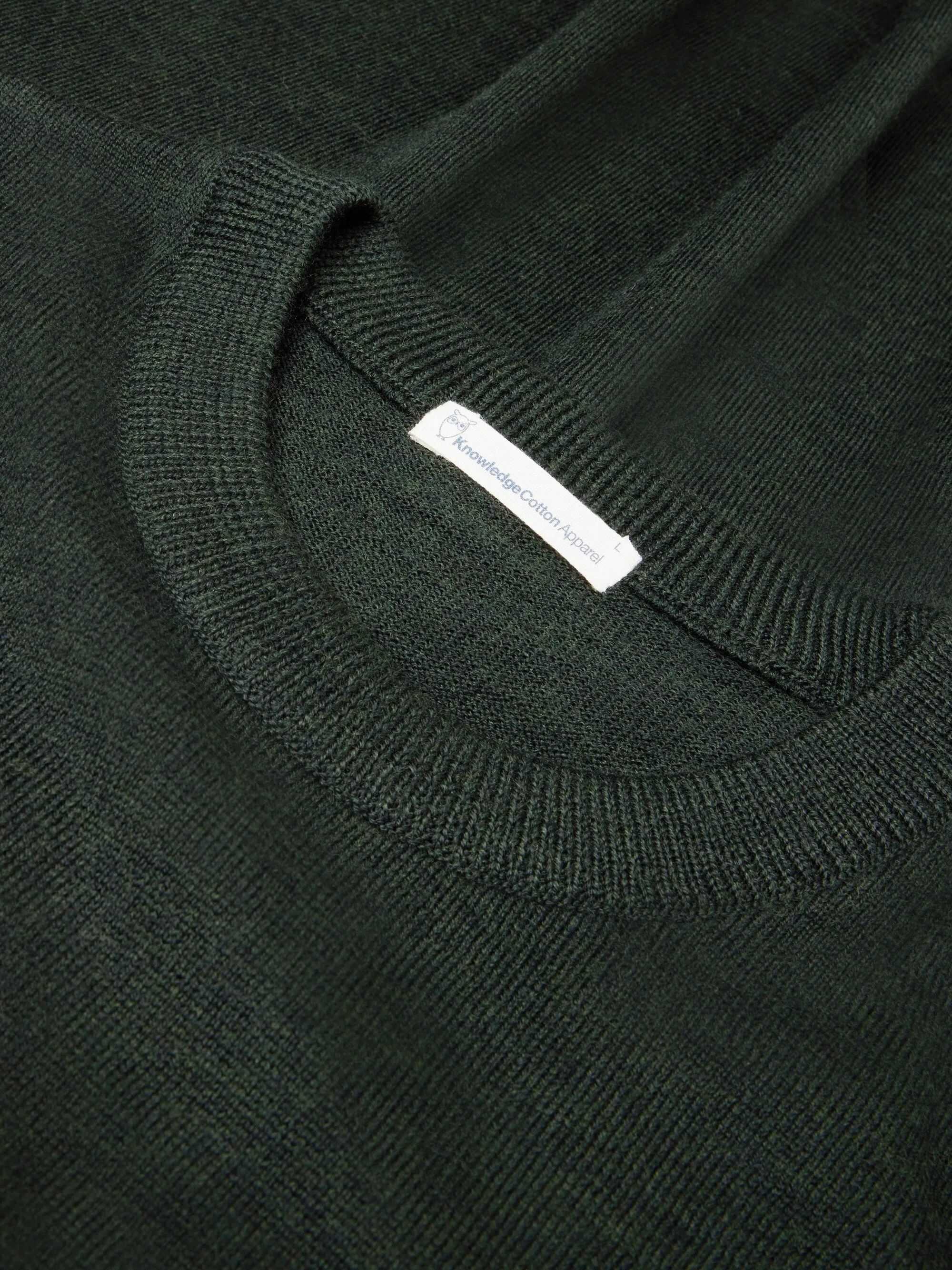 Regular merino knit crew neck - RWS - Forrest Night Knowledge Cotton