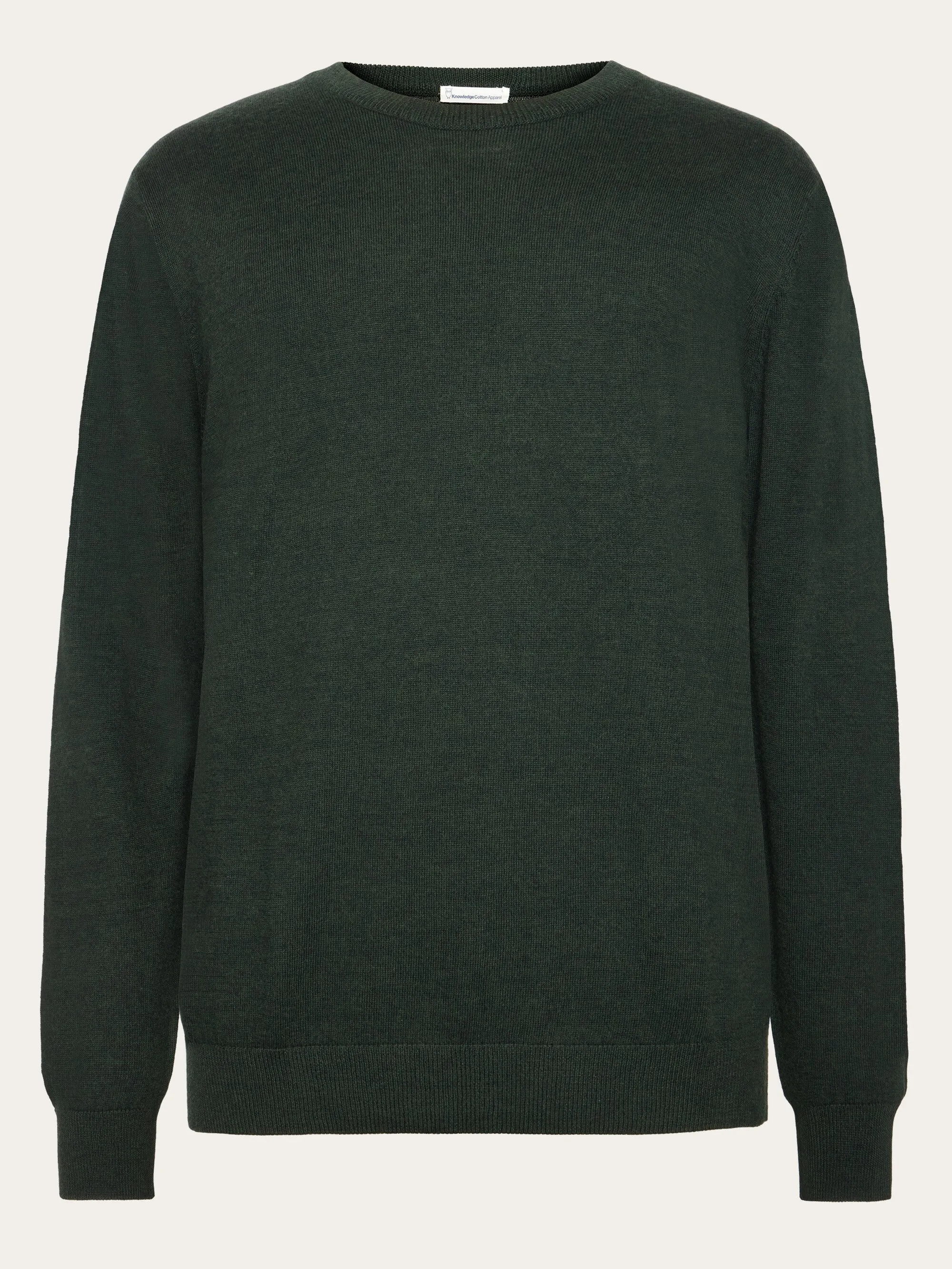 Regular merino knit crew neck - RWS - Forrest Night Knowledge Cotton