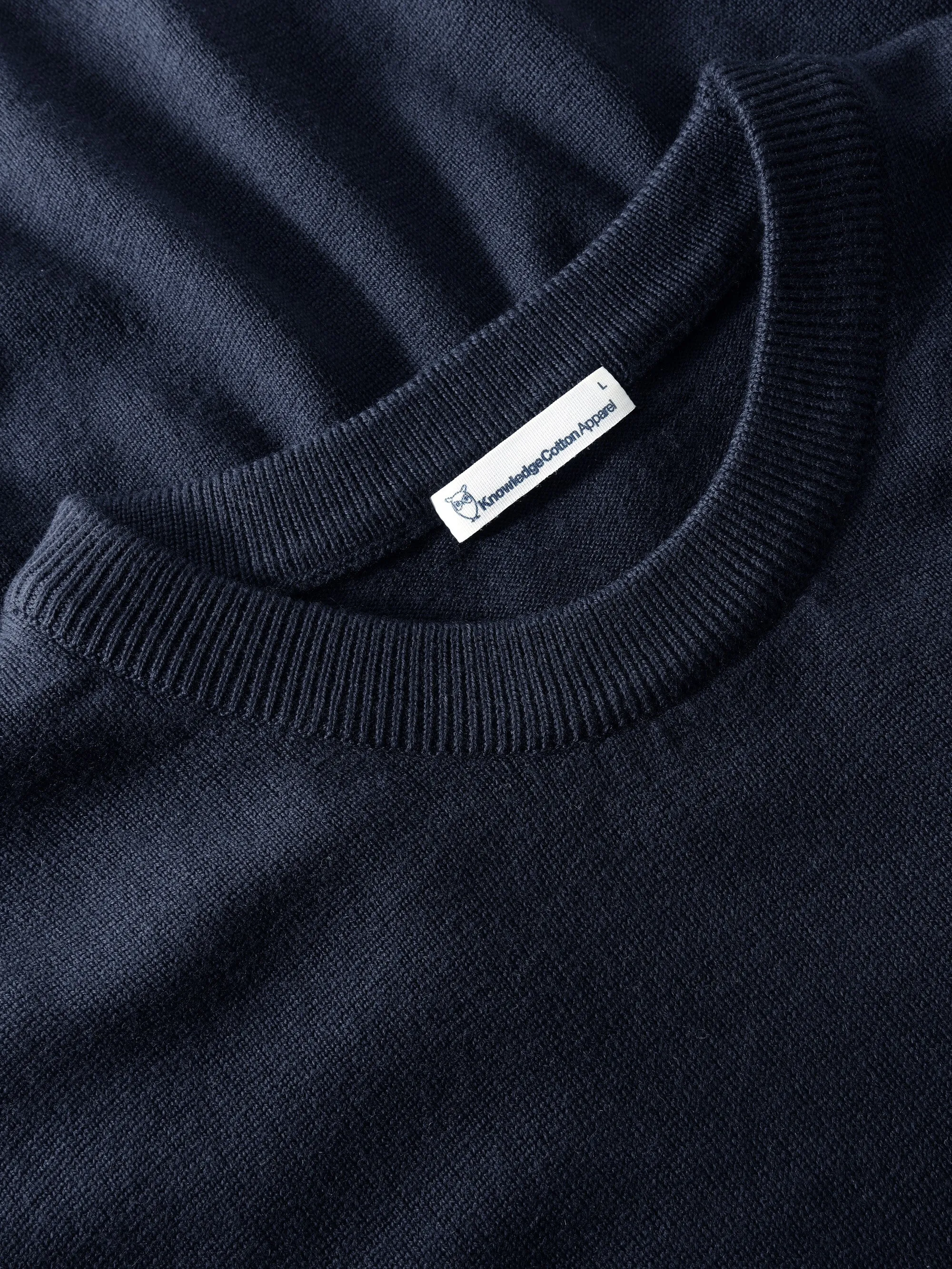 Regular merino knit crew neck - RWS - Total Eclipse Knowledge Cotton