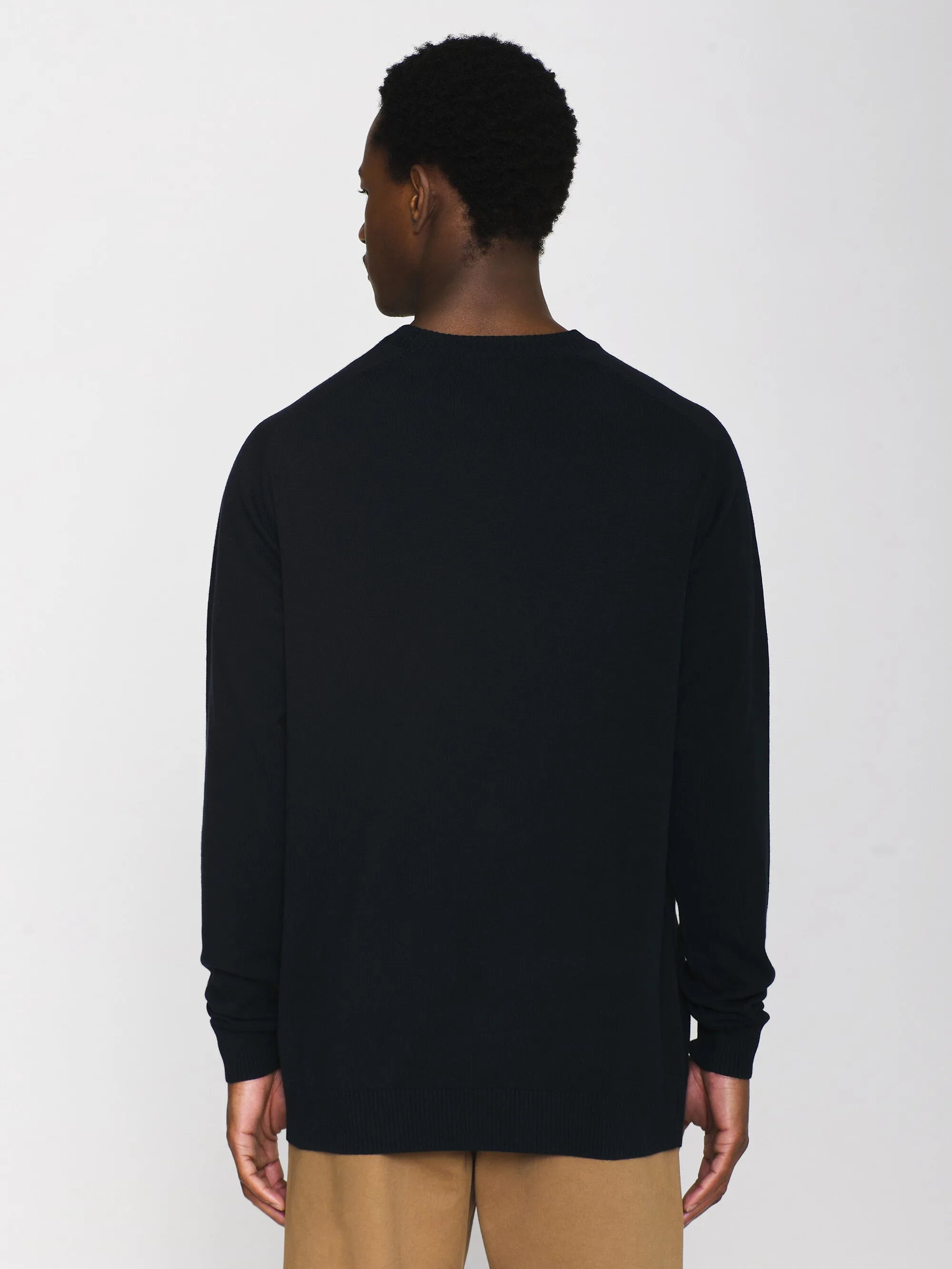 Regular merino knit crew neck - RWS - Total Eclipse Knowledge Cotton