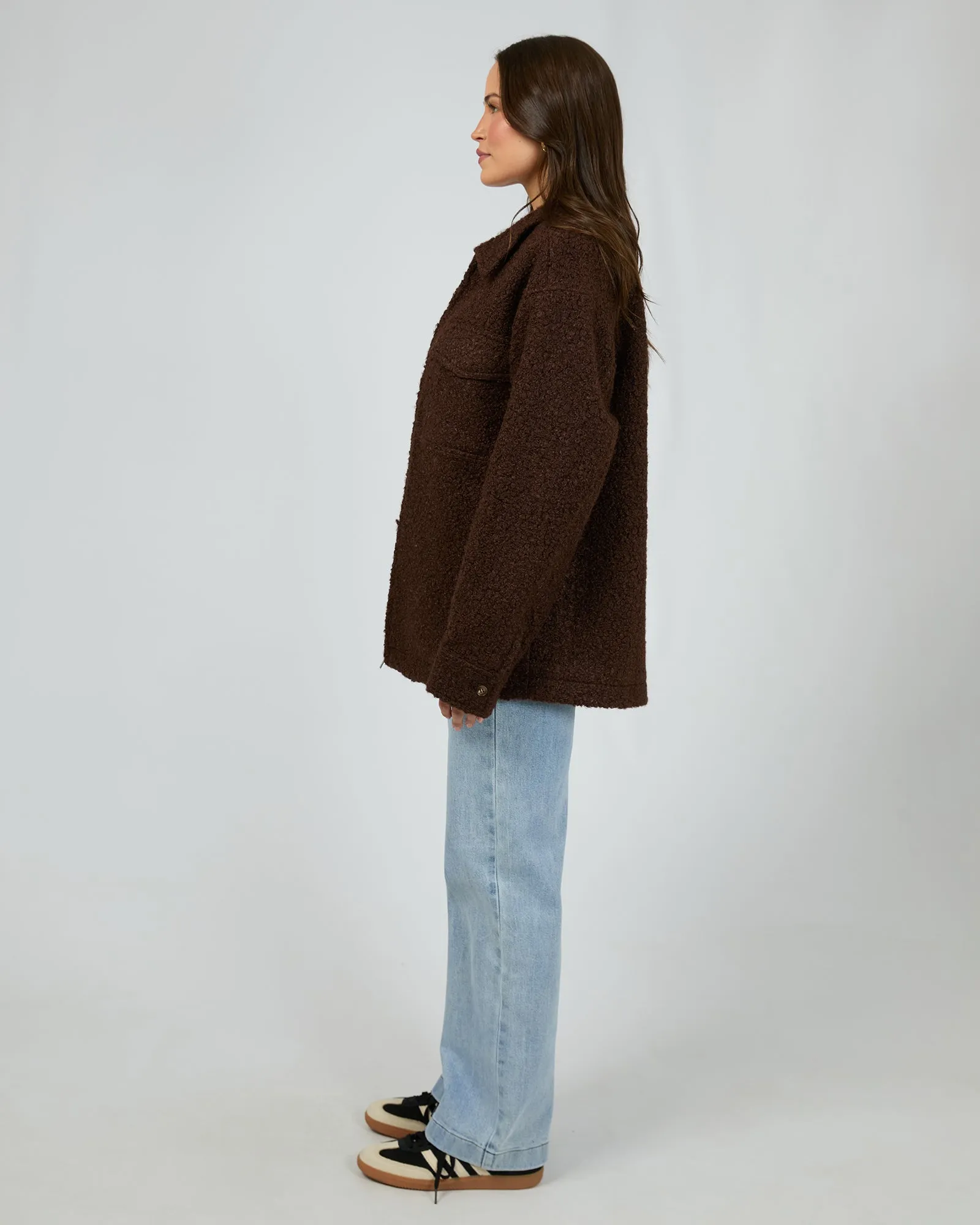 Romy Textured Jacket Brown