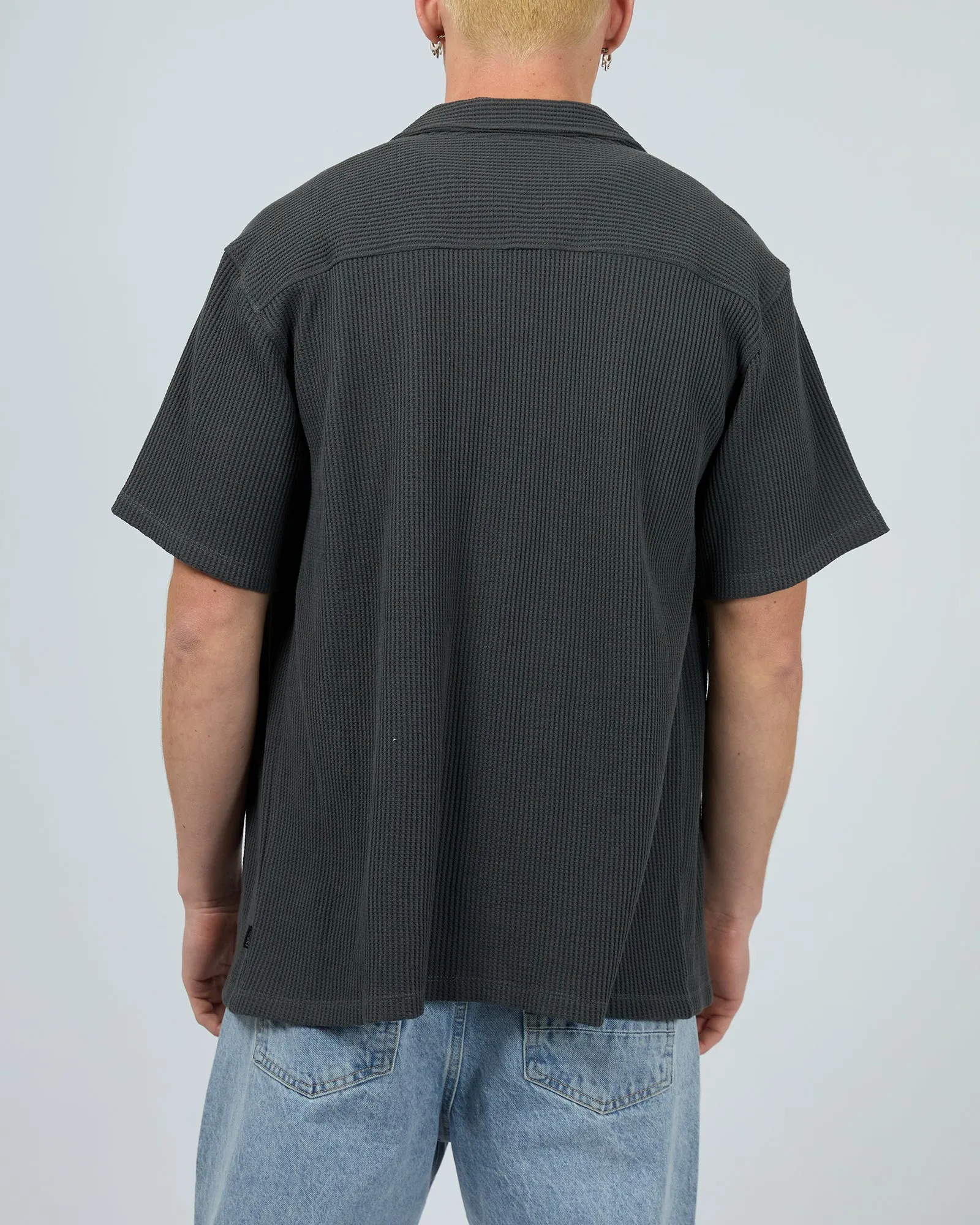 Session Waffle Ss Shirt Charcoal