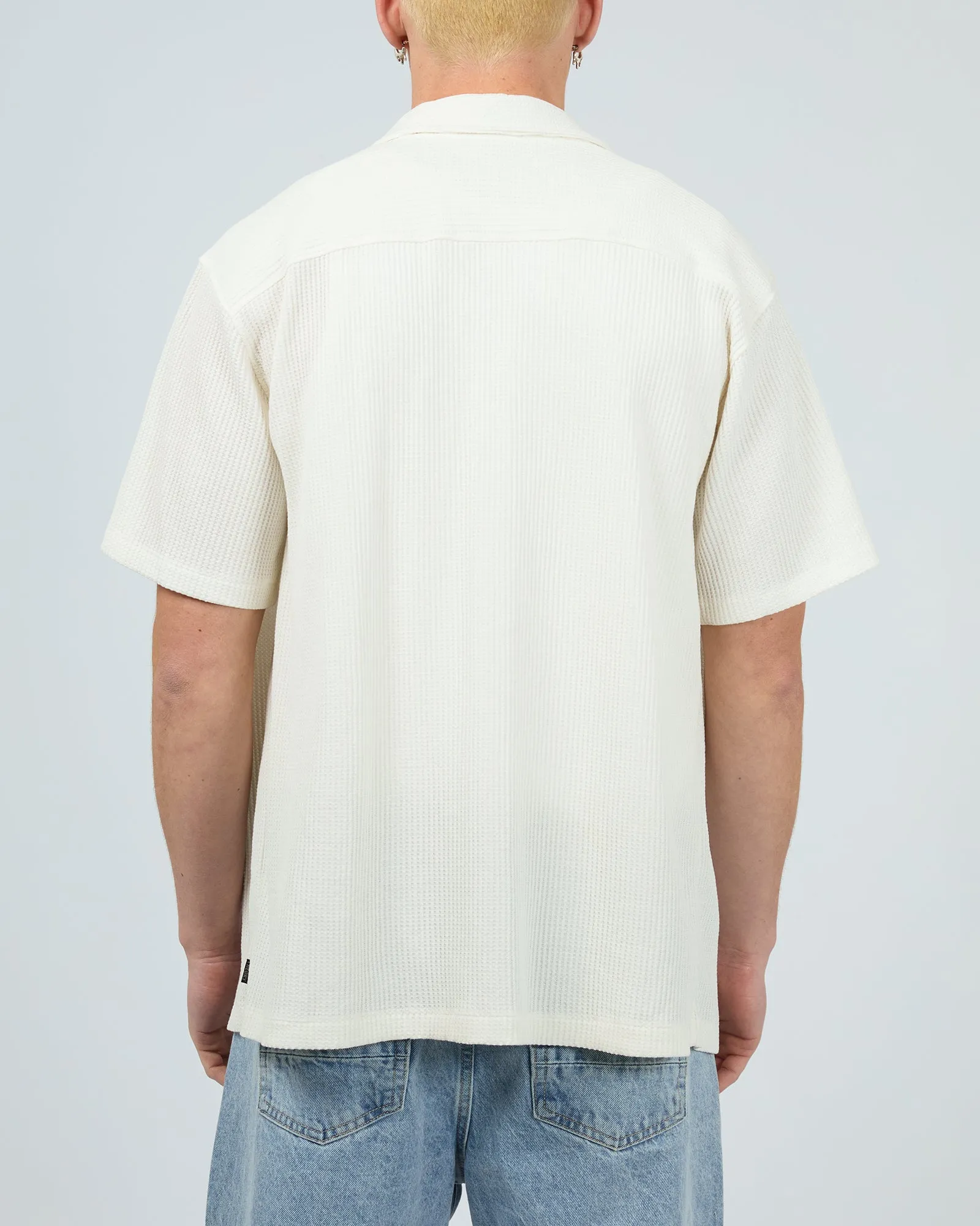 Session Waffle Ss Shirt Natural