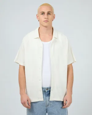 Session Waffle Ss Shirt Natural