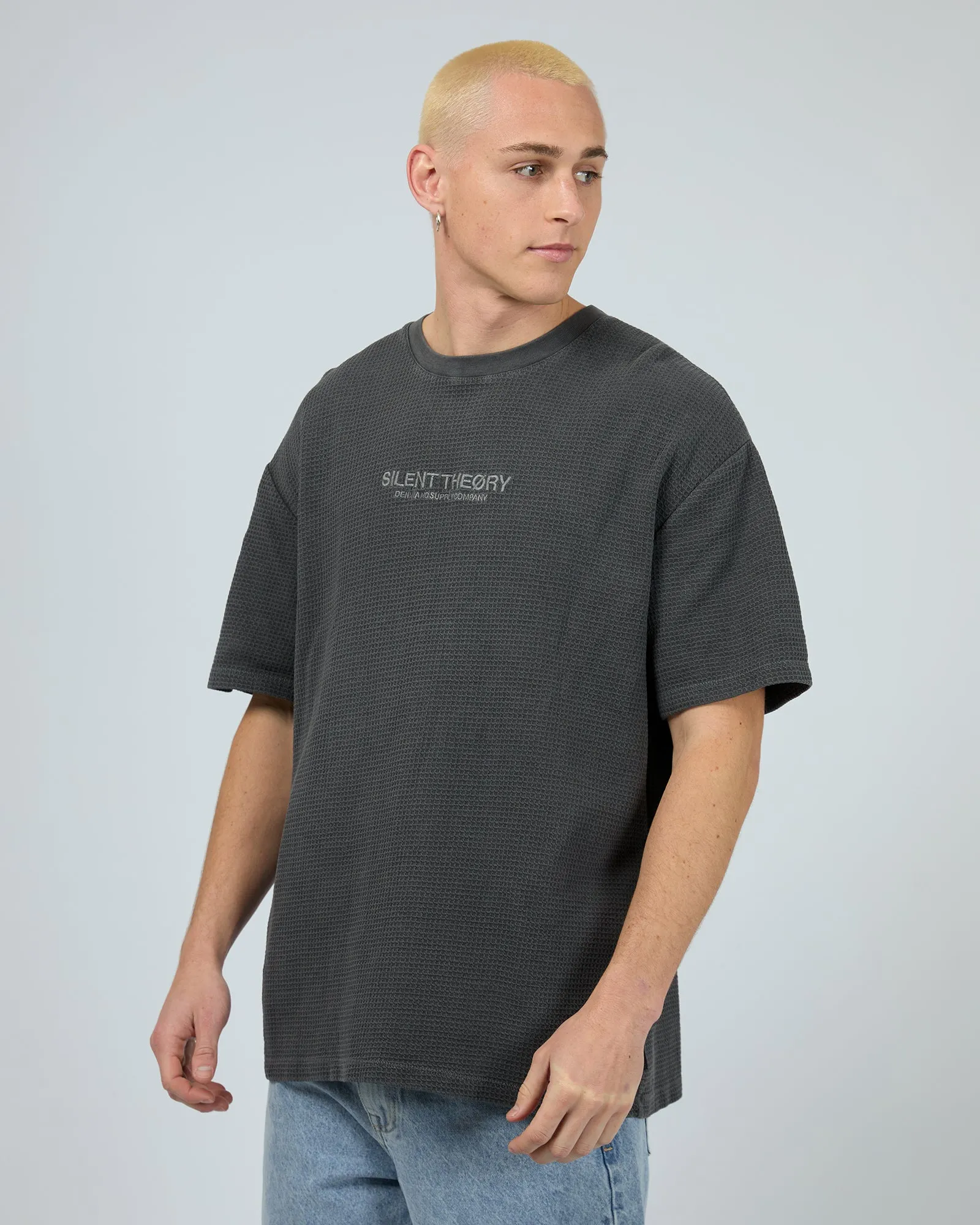 Sessions Waffle Tee Charcoal