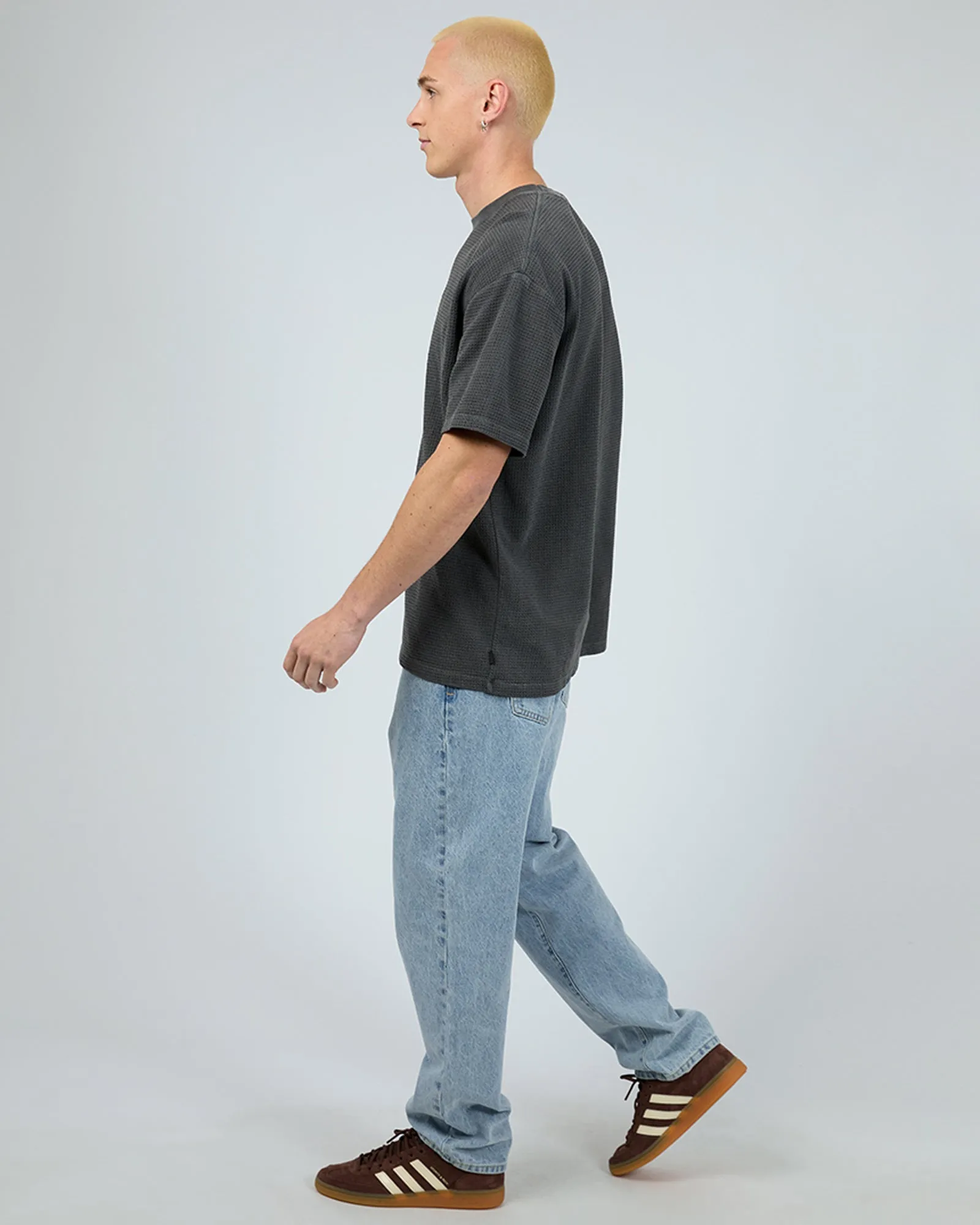 Sessions Waffle Tee Charcoal