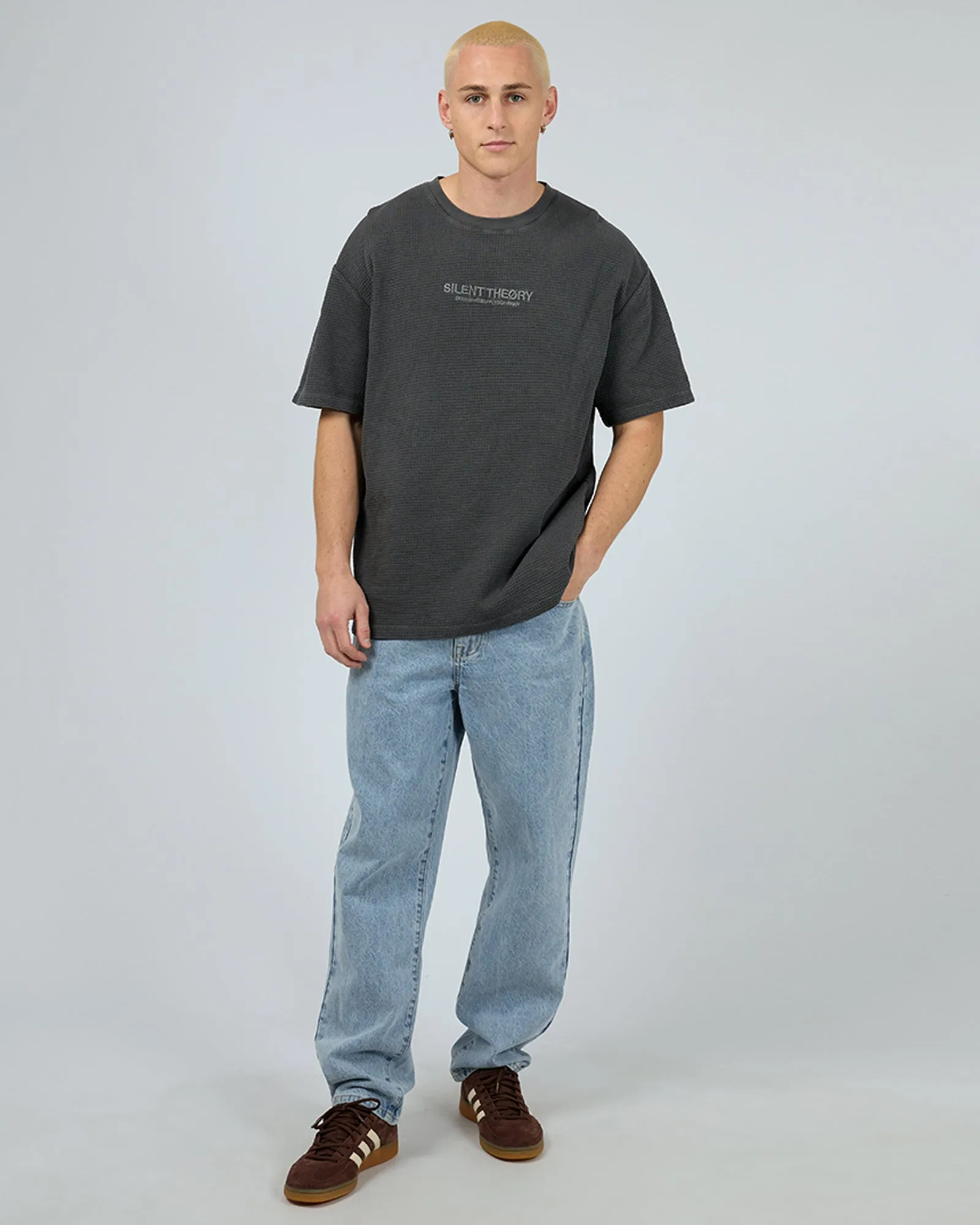 Sessions Waffle Tee Charcoal