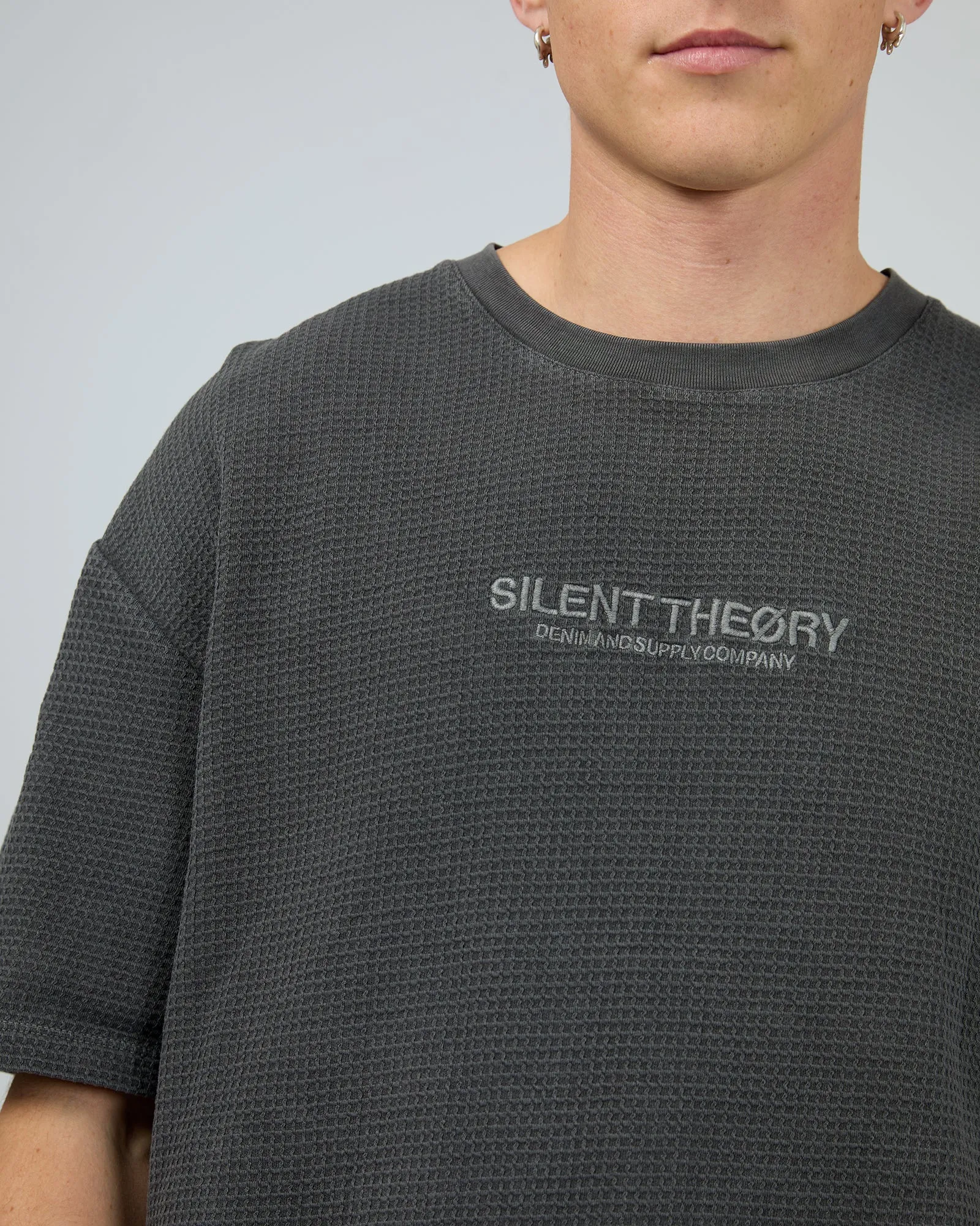 Sessions Waffle Tee Charcoal