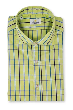Soft Yellow Plaid Shirt
