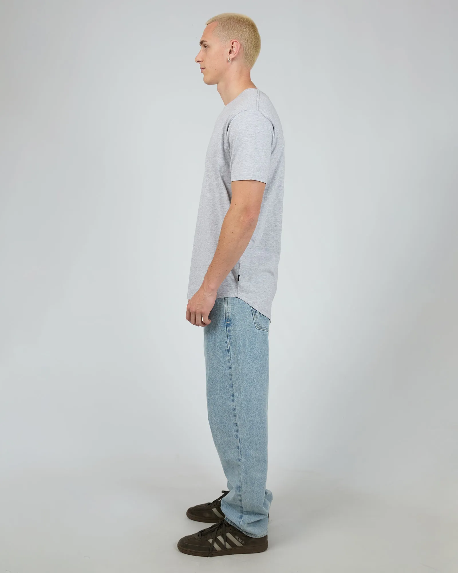 Solid Tail Tee Grey Marle