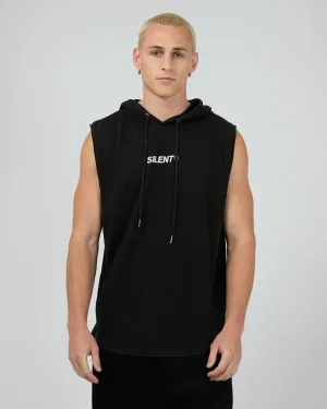 Strike Hooded Muscle Washed Black