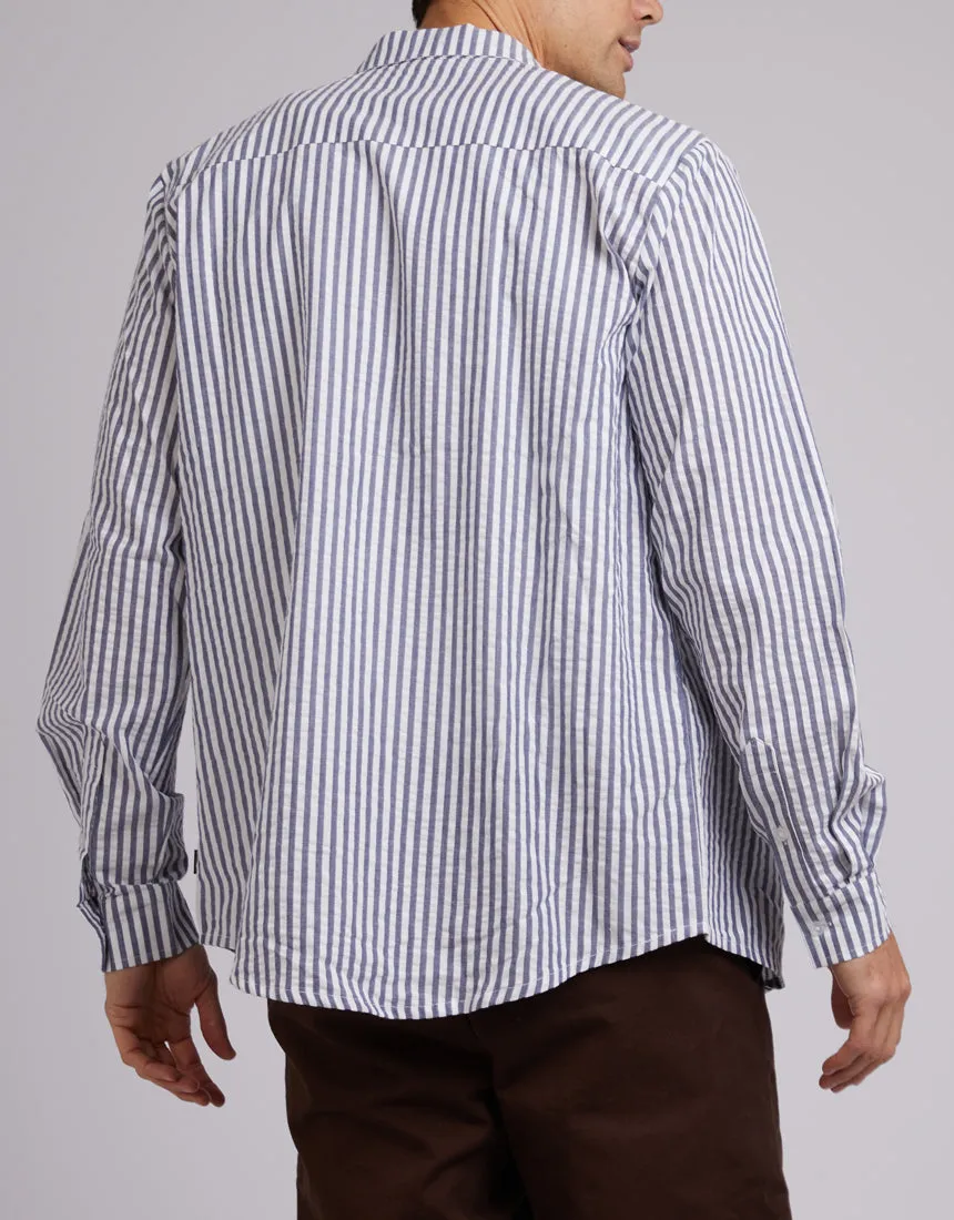 Stripe Long Sleeve Shirt White