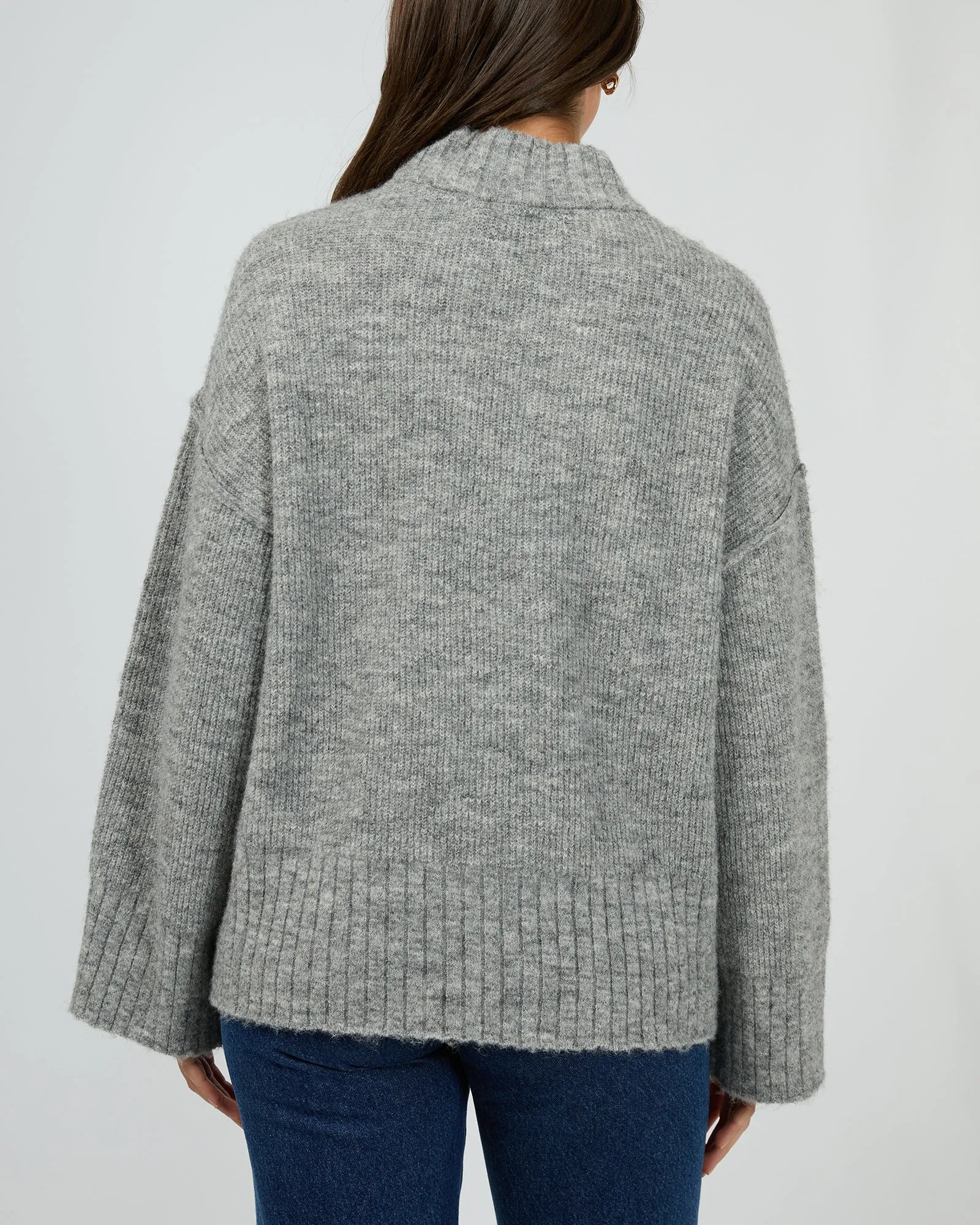 Suki Knit Jumper Grey Marle
