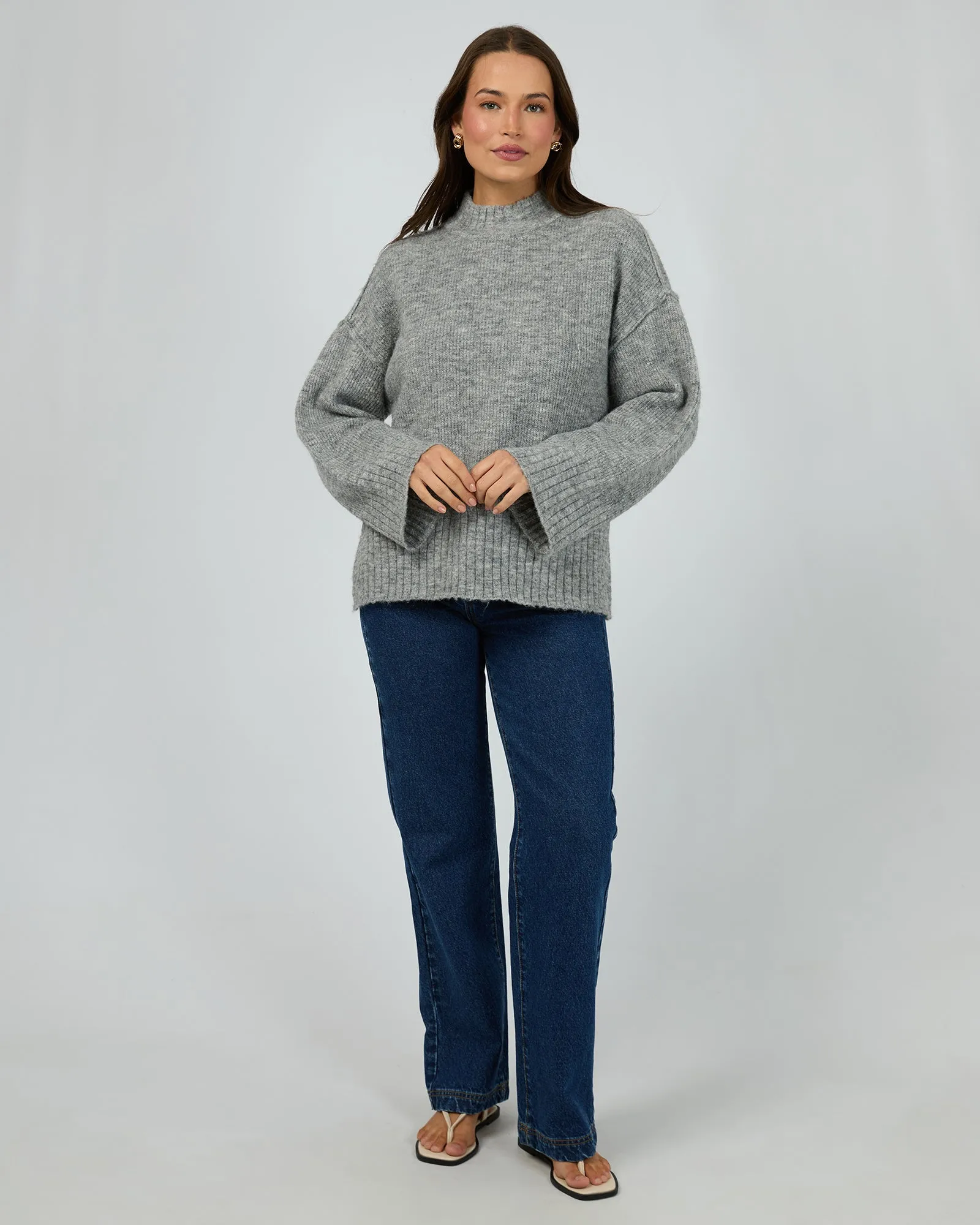 Suki Knit Jumper Grey Marle