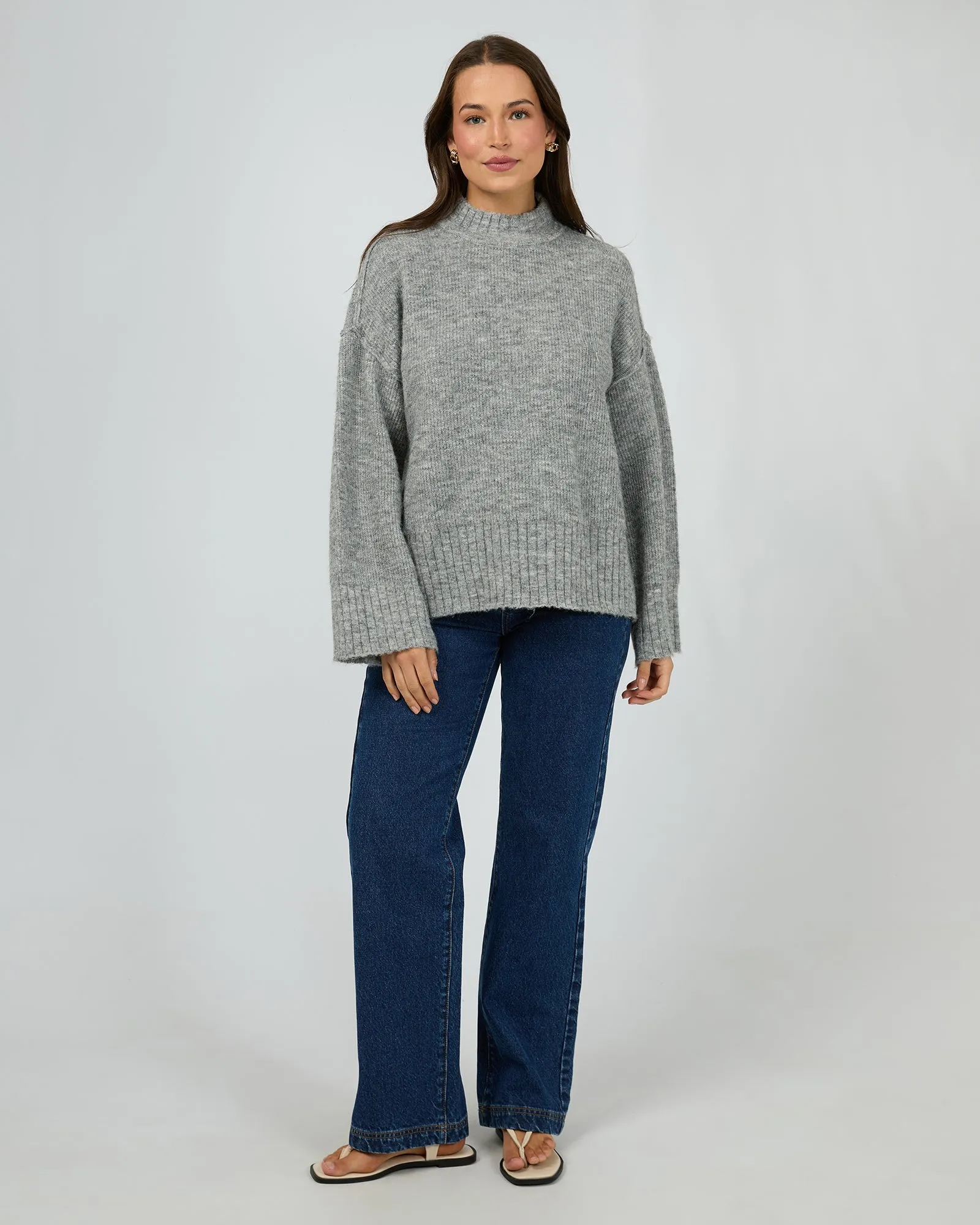 Suki Knit Jumper Grey Marle