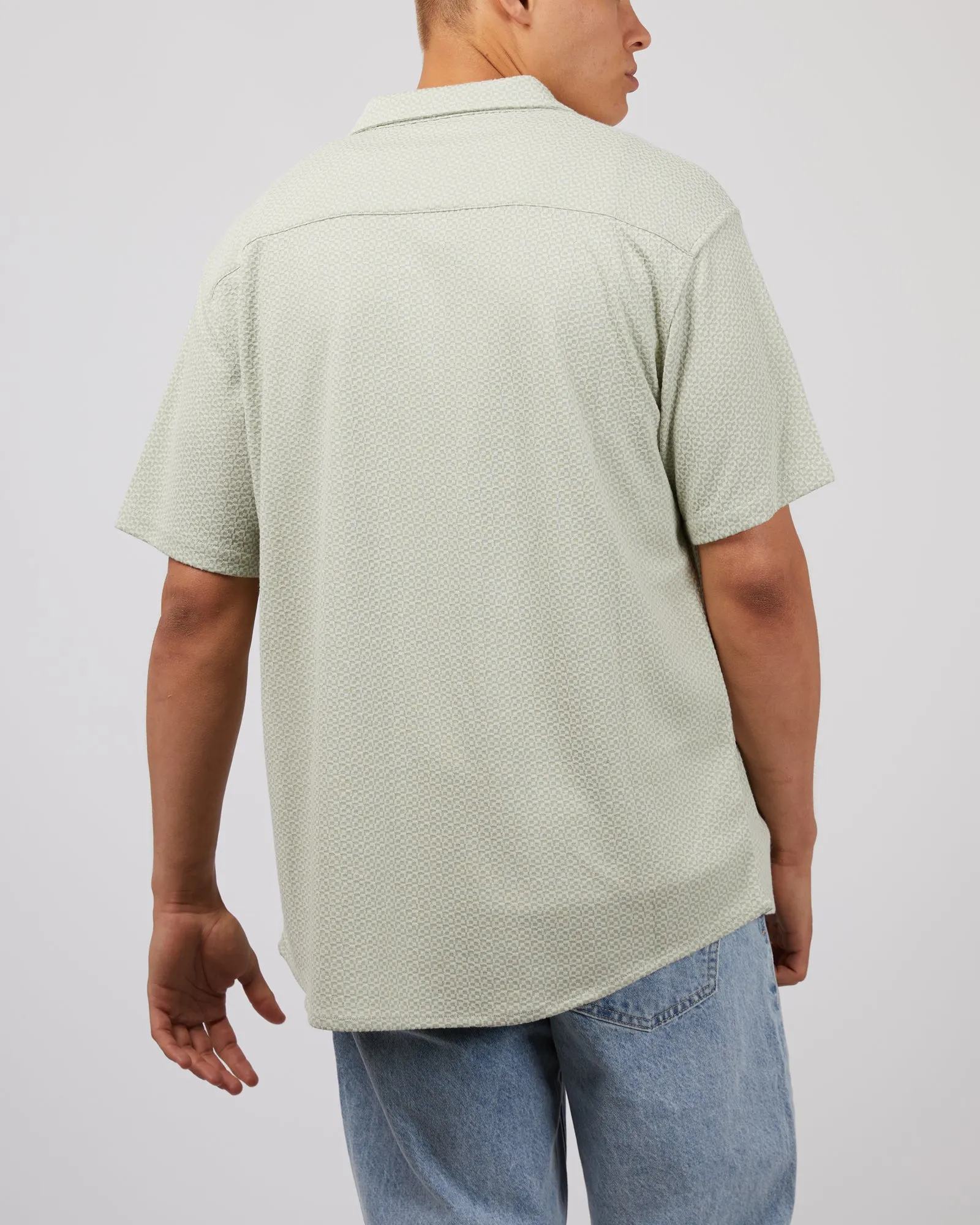 Textured Short Sleeve Shirt Sage