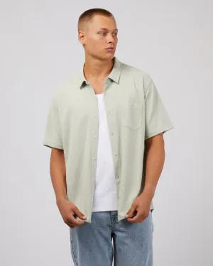 Textured Short Sleeve Shirt Sage