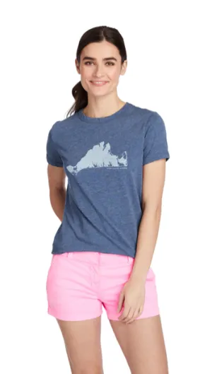 Vineyard Vines Martha's Vineyard Island Graphic Tee - Deep Bay