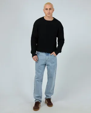 Waffle Knit Black