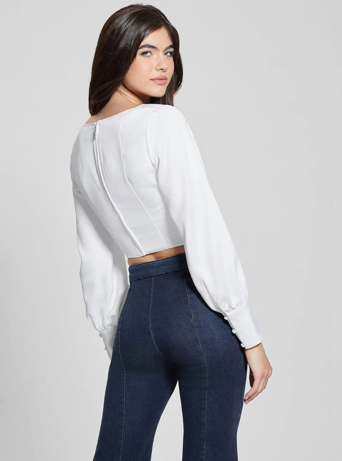 White Isabel Corset Top Guess
