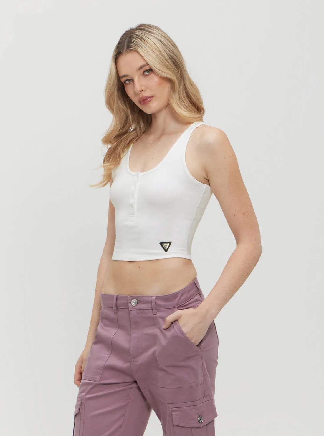 White Nyra Active Top Guess