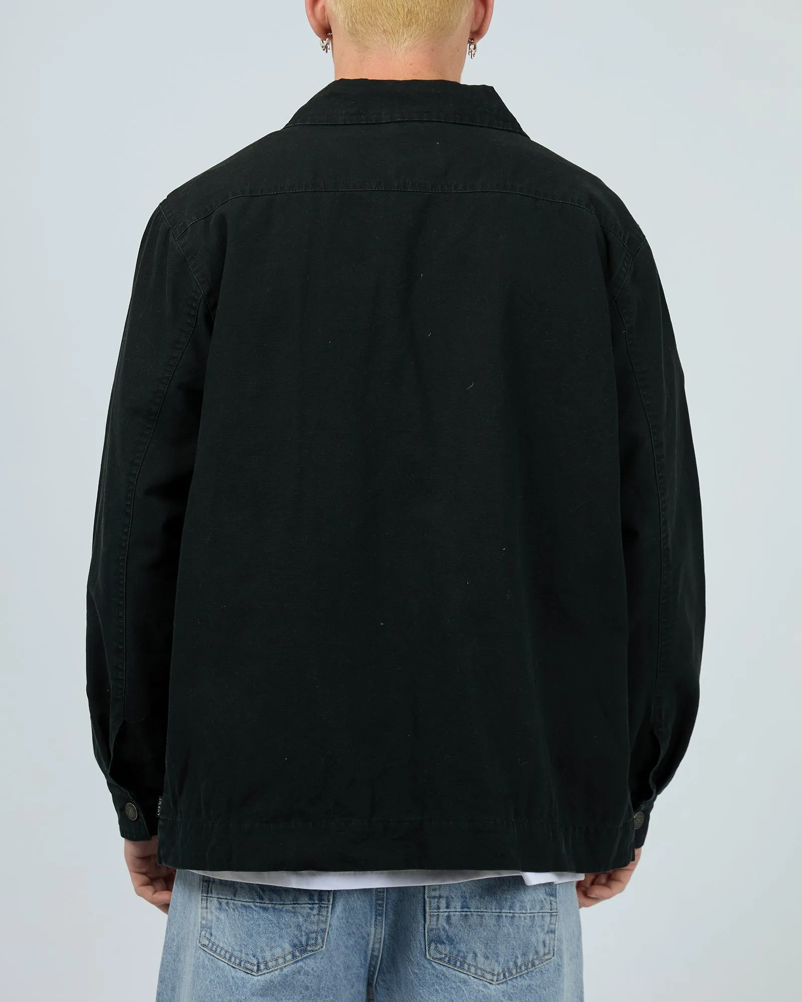 Worker Jacket Washed Black