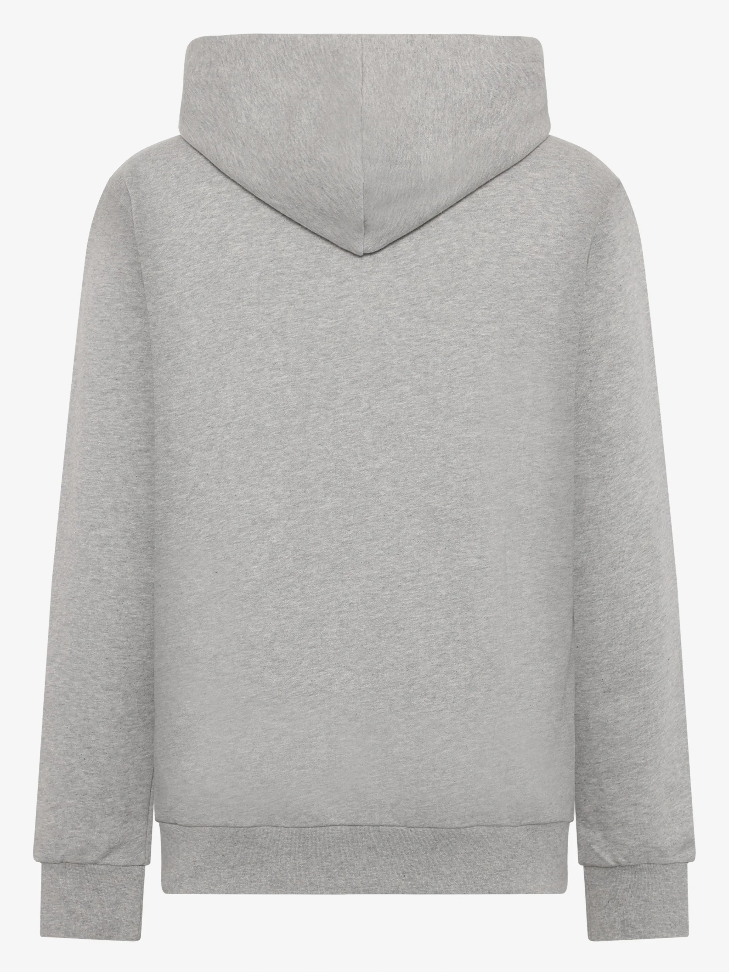 Zip hood kangaroo badge sweat - Grey Melange Knowledge Cotton